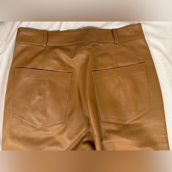 ZEYNEP ARCAY Cool Lamb Skin Leather Pant with Silk lining Color: Biscuit - Picture 3 of 9